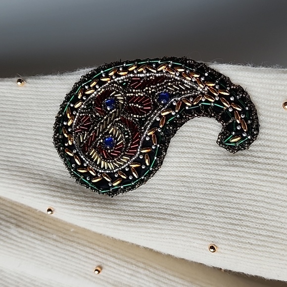 Vintage Sequins and Beads Sparkly Wool Angora Blend Oversized Knit Cardigan - Picture 5 of 11